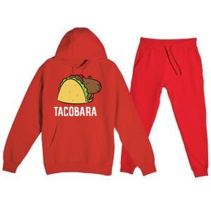 Tacobara Funny Capybara Tacos Premium Hooded Sweatsuit Set