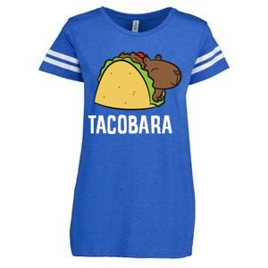 Tacobara Funny Capybara Tacos Enza Ladies Jersey Football T-Shirt