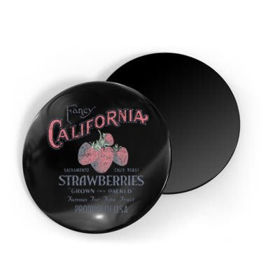 Trendy Fancy California Strawberries Vintage Poster Magnet