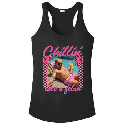 Trump Funny Chillin Like A Felon Trump 2024 Ladies PosiCharge Competitor Racerback Tank