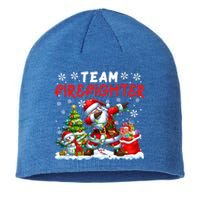 Team Firefighter Christmas Dabbing Snow Santa Proud Job Gift Sustainable Beanie