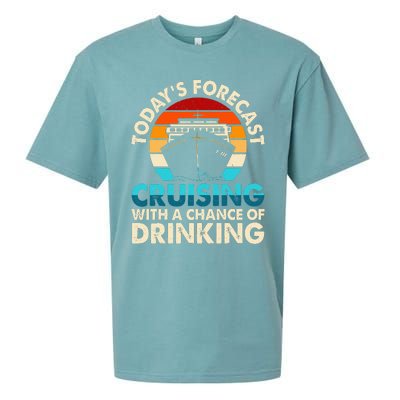 Today's Forecast Cruising With A Chance Of Drinking Cruise Sueded Cloud Jersey T-Shirt