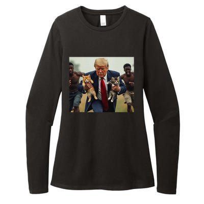 Trump For Cats Womens CVC Long Sleeve Shirt