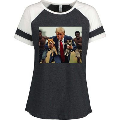 Trump For Cats Enza Ladies Jersey Colorblock Tee