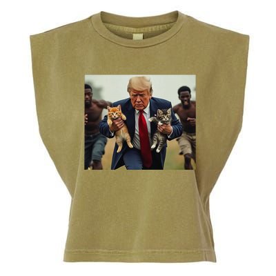 Trump For Cats Garment-Dyed Women's Muscle Tee