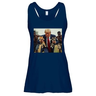 Trump For Cats Ladies Essential Flowy Tank