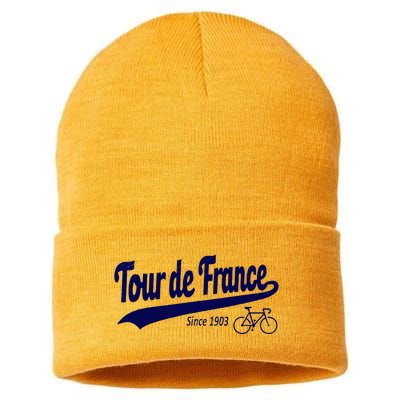 Tour Funny Cycling Tour  France Cycling Fan Sustainable Knit Beanie