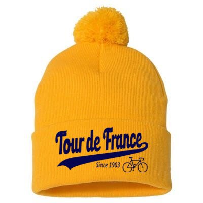 Tour Funny Cycling Tour  France Cycling Fan Pom Pom 12in Knit Beanie