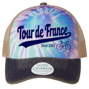 Tour Funny Cycling Tour  France Cycling Fan Legacy Tie Dye Trucker Hat