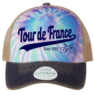 Tour Funny Cycling Tour  France Cycling Fan Legacy Tie Dye Trucker Hat