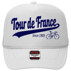 Tour Funny Cycling Tour  France Cycling Fan High Crown Mesh Back Trucker Hat