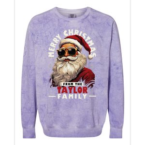 T.aylor Family Christmas Costume Santa Matching Xmas Party  Colorblast Crewneck Sweatshirt