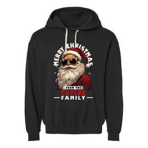 T.aylor Family Christmas Costume Santa Matching Xmas Party  Garment-Dyed Fleece Hoodie