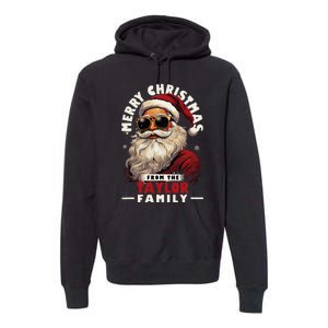 T.aylor Family Christmas Costume Santa Matching Xmas Party  Premium Hoodie