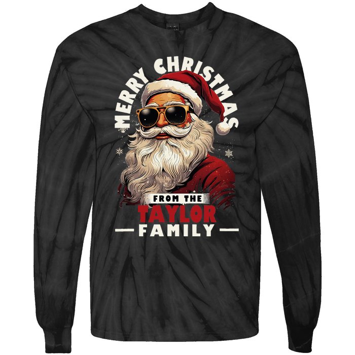 T.aylor Family Christmas Costume Santa Matching Xmas Party  Tie-Dye Long Sleeve Shirt