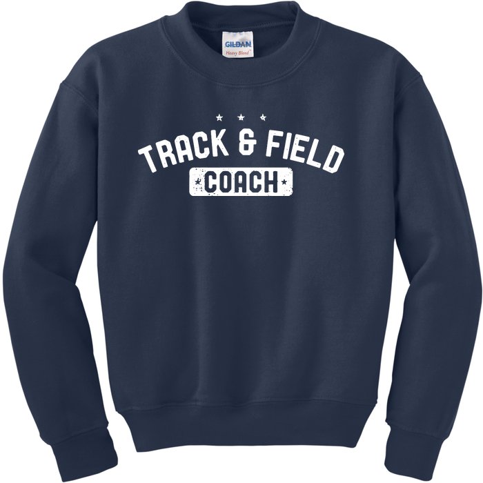 Track Field Coach Vintage Track Field Kids Sweatshirt