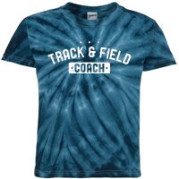 Track Field Coach Vintage Track Field Kids Tie-Dye T-Shirt