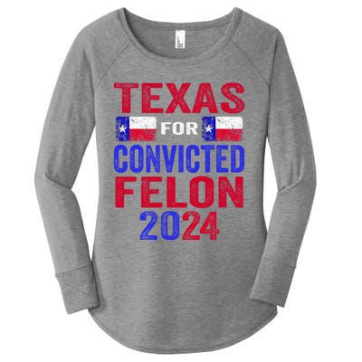 Texas For Convicted Felon IM Voting Convicted Felon 2024 Women's Perfect Tri Tunic Long Sleeve Shirt