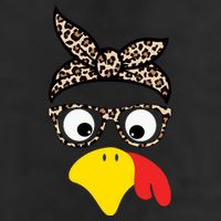 Turkey Face Cheetah Cute Thanksgiving Hat