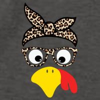 Turkey Face Cheetah Cute Thanksgiving Vector Backpack