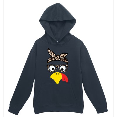 Turkey Face Cheetah Cute Thanksgiving Urban Pullover Hoodie