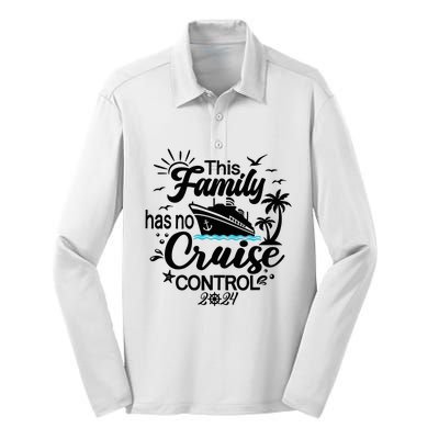 This Family Cruise Has No Control 2024 Silk Touch Performance Long Sleeve Polo