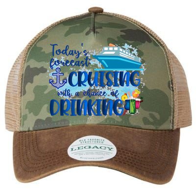 Today's Forecast Cruising With A Chance Of Drinking Legacy Tie Dye Trucker Hat
