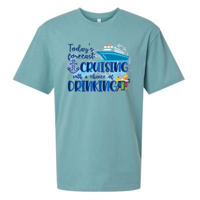 Today's Forecast Cruising With A Chance Of Drinking Sueded Cloud Jersey T-Shirt