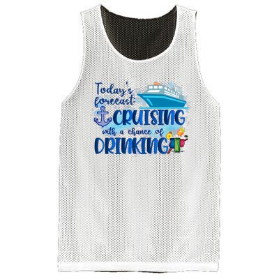 Today's Forecast Cruising With A Chance Of Drinking Mesh Reversible Basketball Jersey Tank