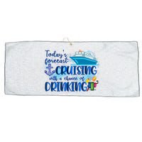 Today's Forecast Cruising With A Chance Of Drinking Large Microfiber Waffle Golf Towel