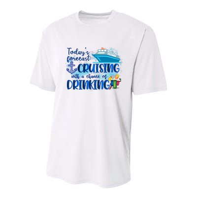 Today's Forecast Cruising With A Chance Of Drinking Youth Performance Sprint T-Shirt