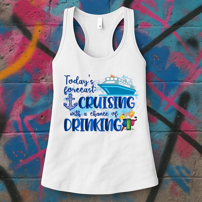 Today's Forecast Cruising With A Chance Of Drinking Womens Tank Top
