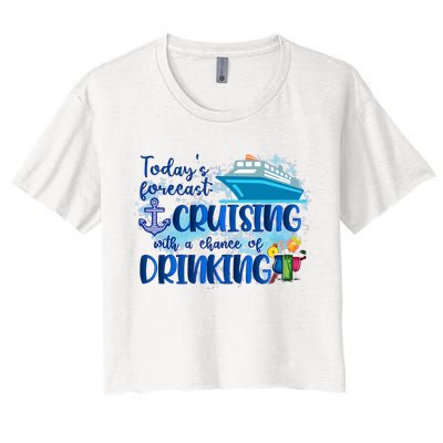 Today's Forecast Cruising With A Chance Of Drinking Crop Top