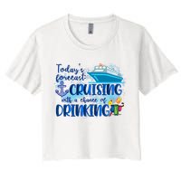 Today's Forecast Cruising With A Chance Of Drinking Crop Top