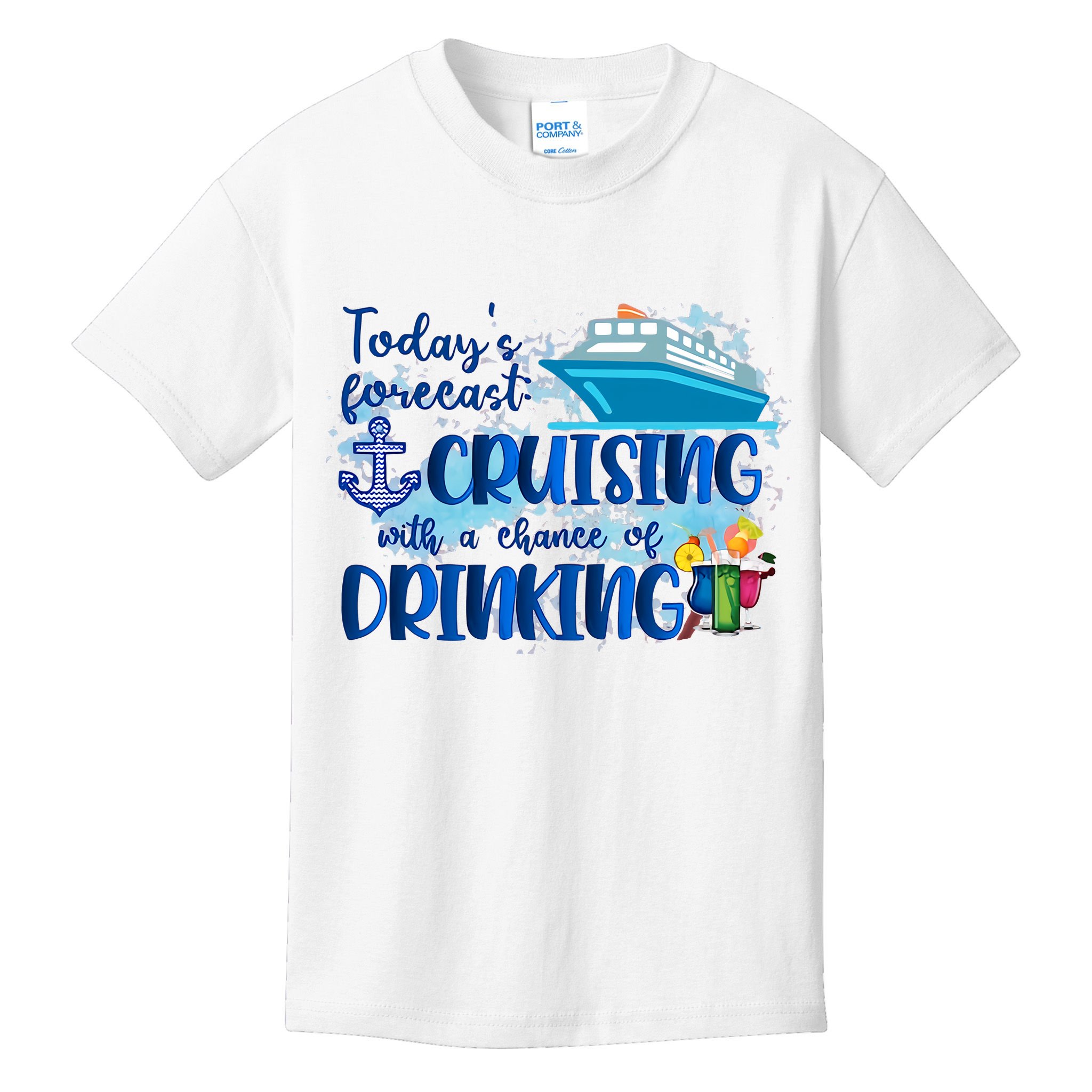 Today's Forecast Cruising With A Chance Of Drinking Kids T-Shirt