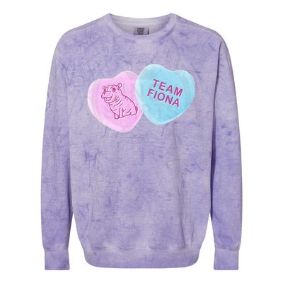 Team Fiona Candy Hearts Colorblast Crewneck Sweatshirt