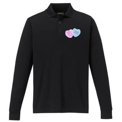 Team Fiona Candy Hearts Performance Long Sleeve Polo