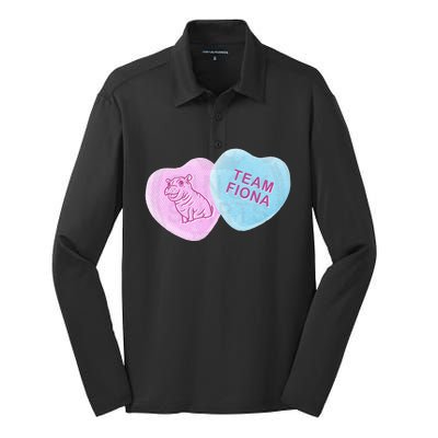 Team Fiona Candy Hearts Silk Touch Performance Long Sleeve Polo