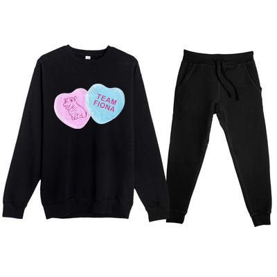 Team Fiona Candy Hearts Premium Crewneck Sweatsuit Set