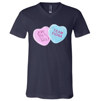 Team Fiona Candy Hearts V-Neck T-Shirt