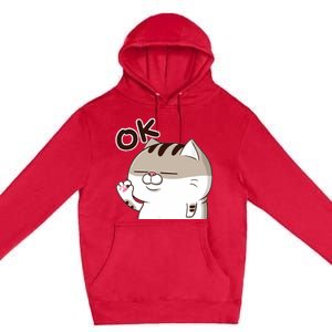 The Fat Cat, Ami Fat Cat OKOK, Funny Cat Premium Pullover Hoodie