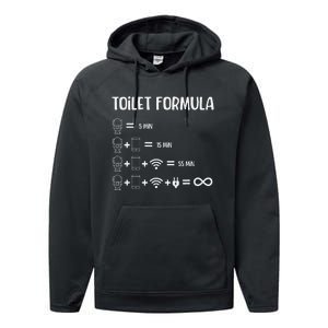 Toilet Formula Cellphone Addict Funny Performance Fleece Hoodie