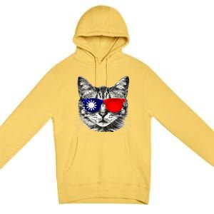 Taiwanese Flag Cat Owner Souvenirs Premium Pullover Hoodie