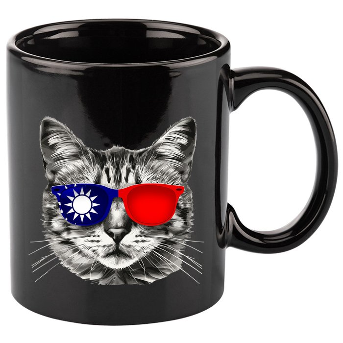 Taiwanese Flag Cat Owner Souvenirs 11oz C Handle Ceramic Mug