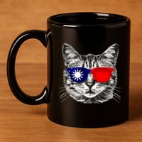 Taiwanese Flag Cat Owner Souvenirs 11oz C Handle Ceramic Mug