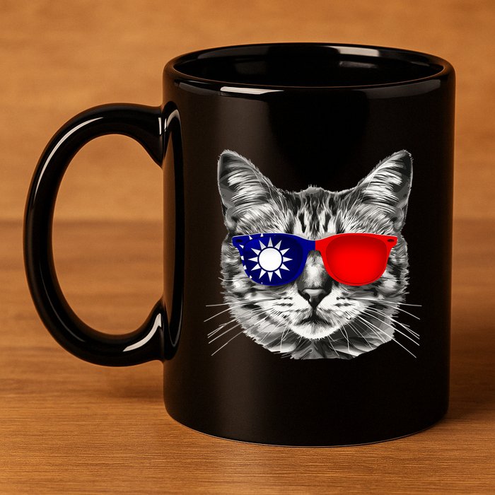Taiwanese Flag Cat Owner Souvenirs 11oz C Handle Ceramic Mug