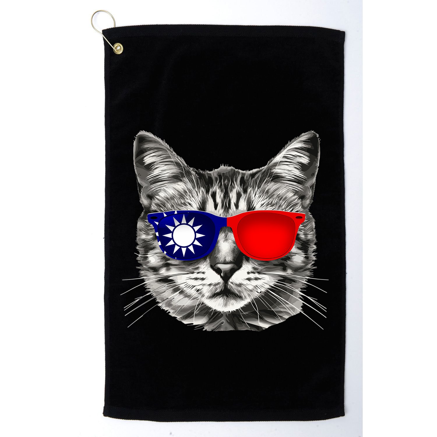Taiwanese Flag Cat Owner Souvenirs Golf Towel