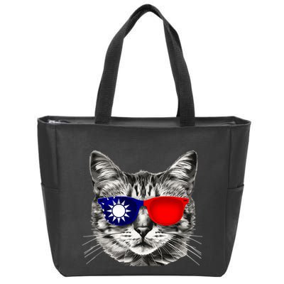 Taiwanese Flag Cat Owner Souvenirs Zip Tote Bag