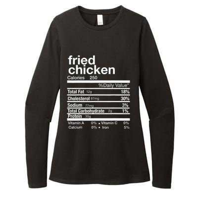 Thanksgiving Fried Chicken Nutrition Matching Family Womens CVC Long Sleeve Shirt