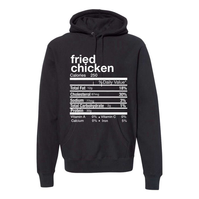 Thanksgiving Fried Chicken Nutrition Matching Family Premium Hoodie